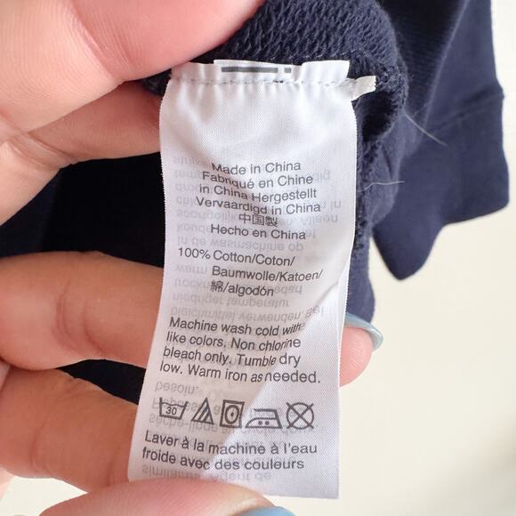 J. Crew Navy + White Sequin Detail Champagne Crewneck Sweatshirt - XS - Picture 5 of 9